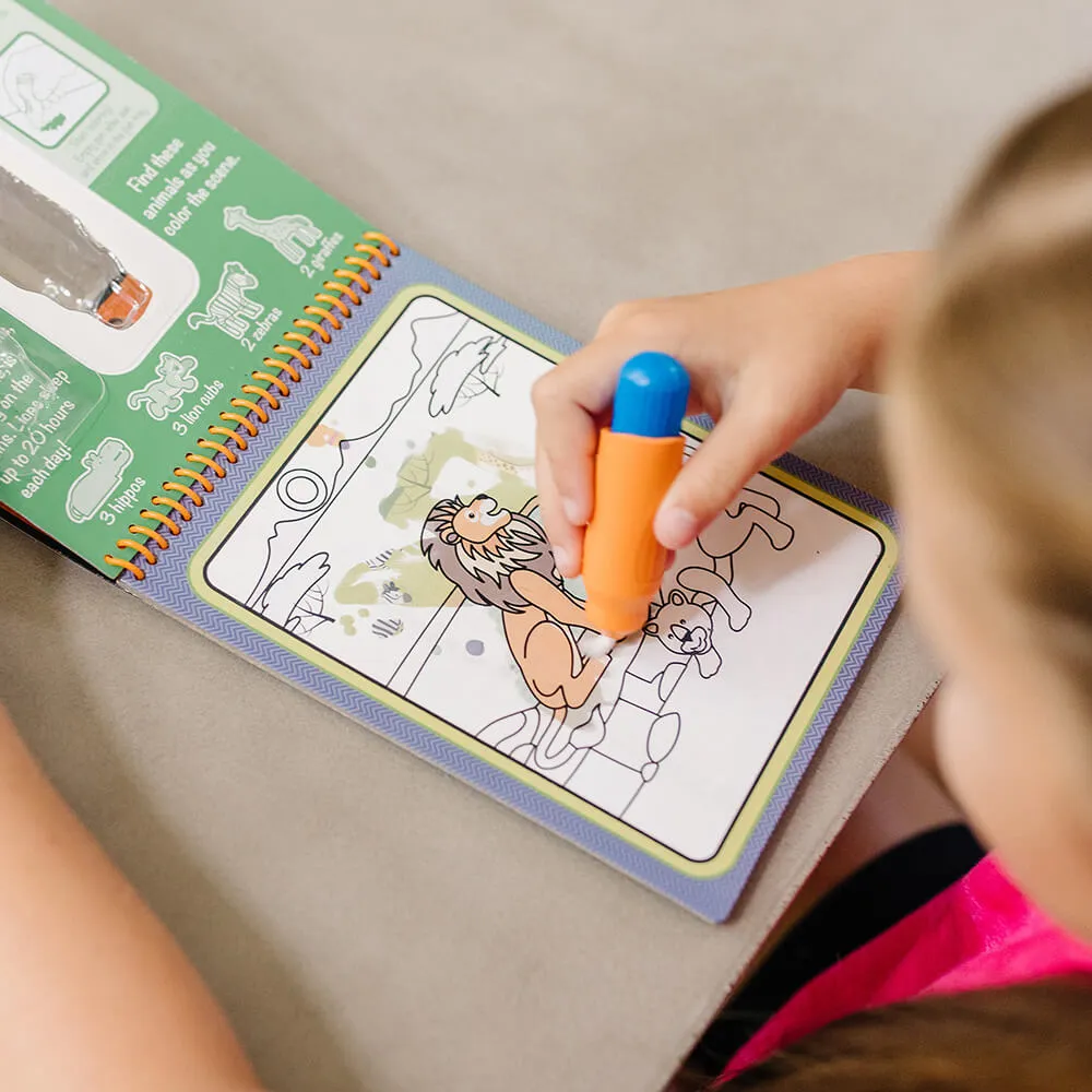 Melissa and Doug Water Wow! Safari Water-Reveal On the Go Travel Activity Pad