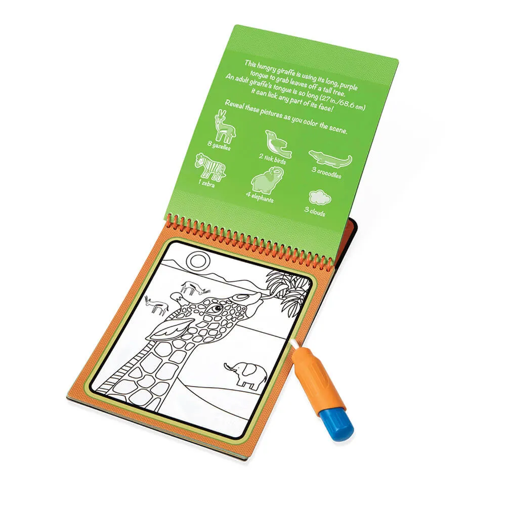 Melissa and Doug Water Wow! Safari Water-Reveal On the Go Travel Activity Pad