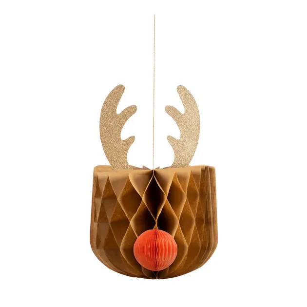 Meri Meri Christmas | Large Hanging Honeycomb Decorations (x 5)