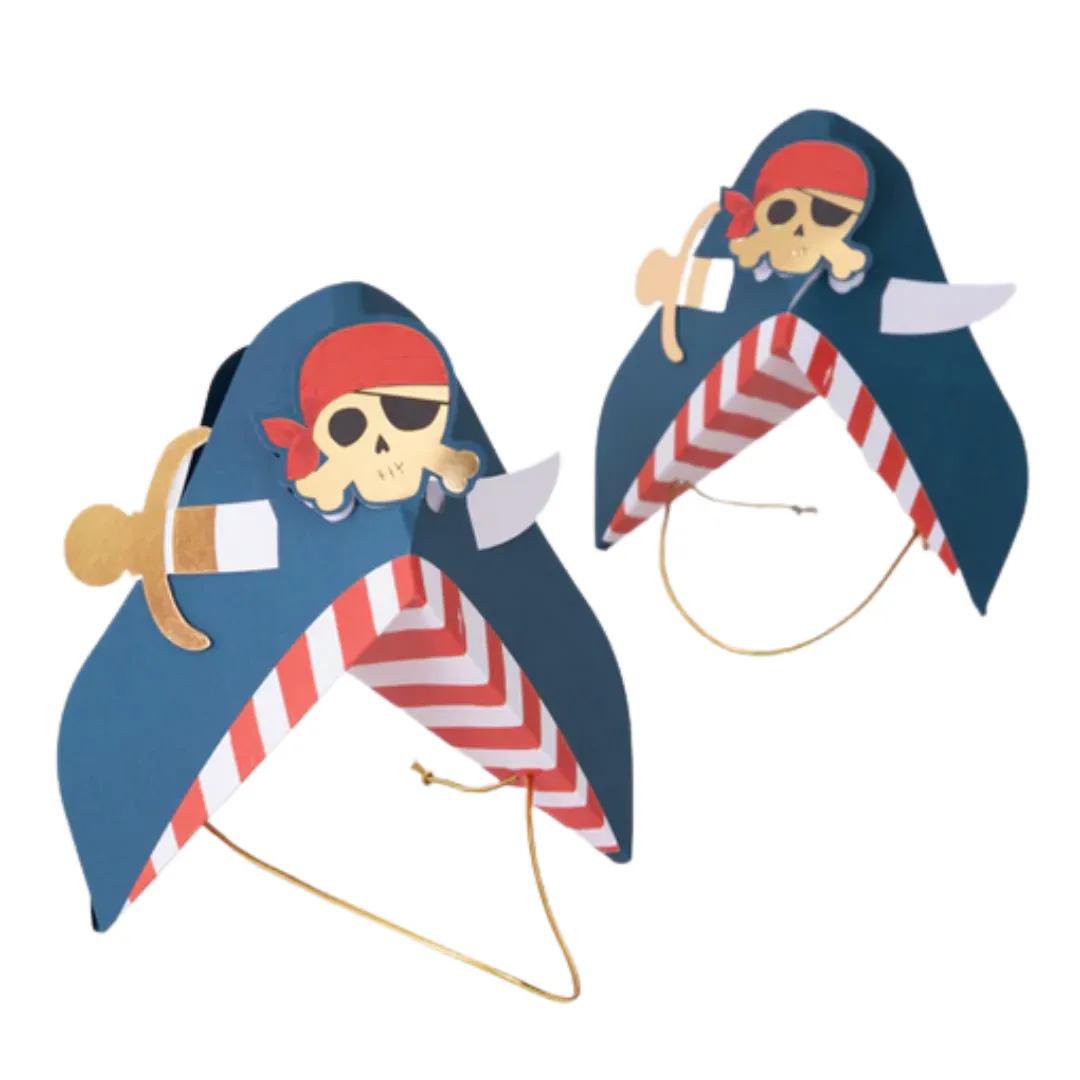 Meri Meri Party Hats | Blue Pirate 8 Pack