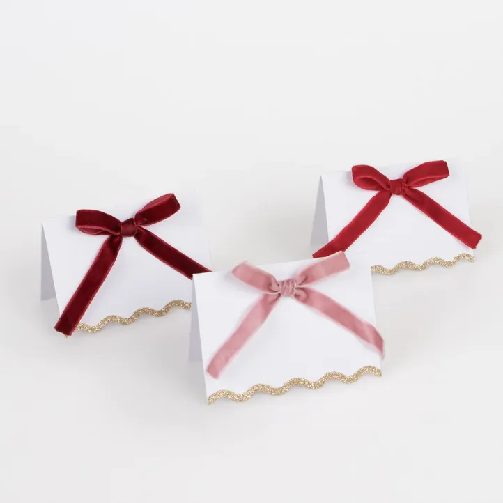 Meri Meri Place Cards | Velvet Bow (x 6)