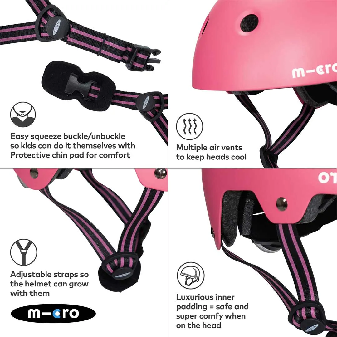 Micro Scooters Eco Matt Helmet - Pink