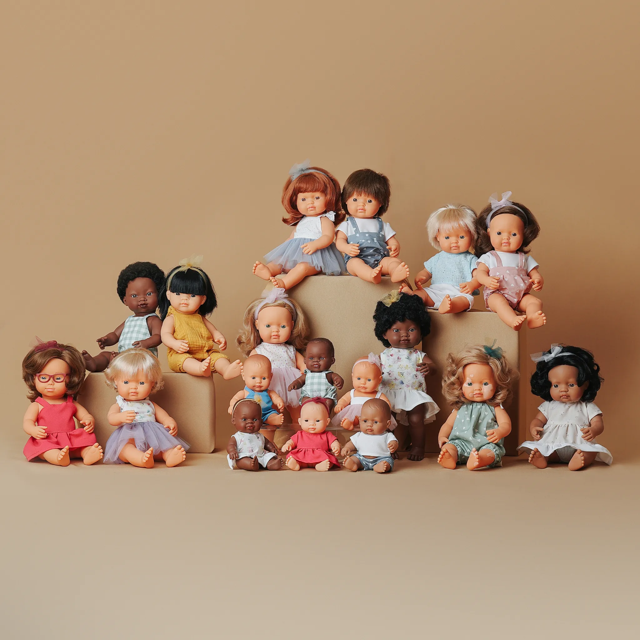 Miniland Dark Blonde Caucasian Girl Doll
