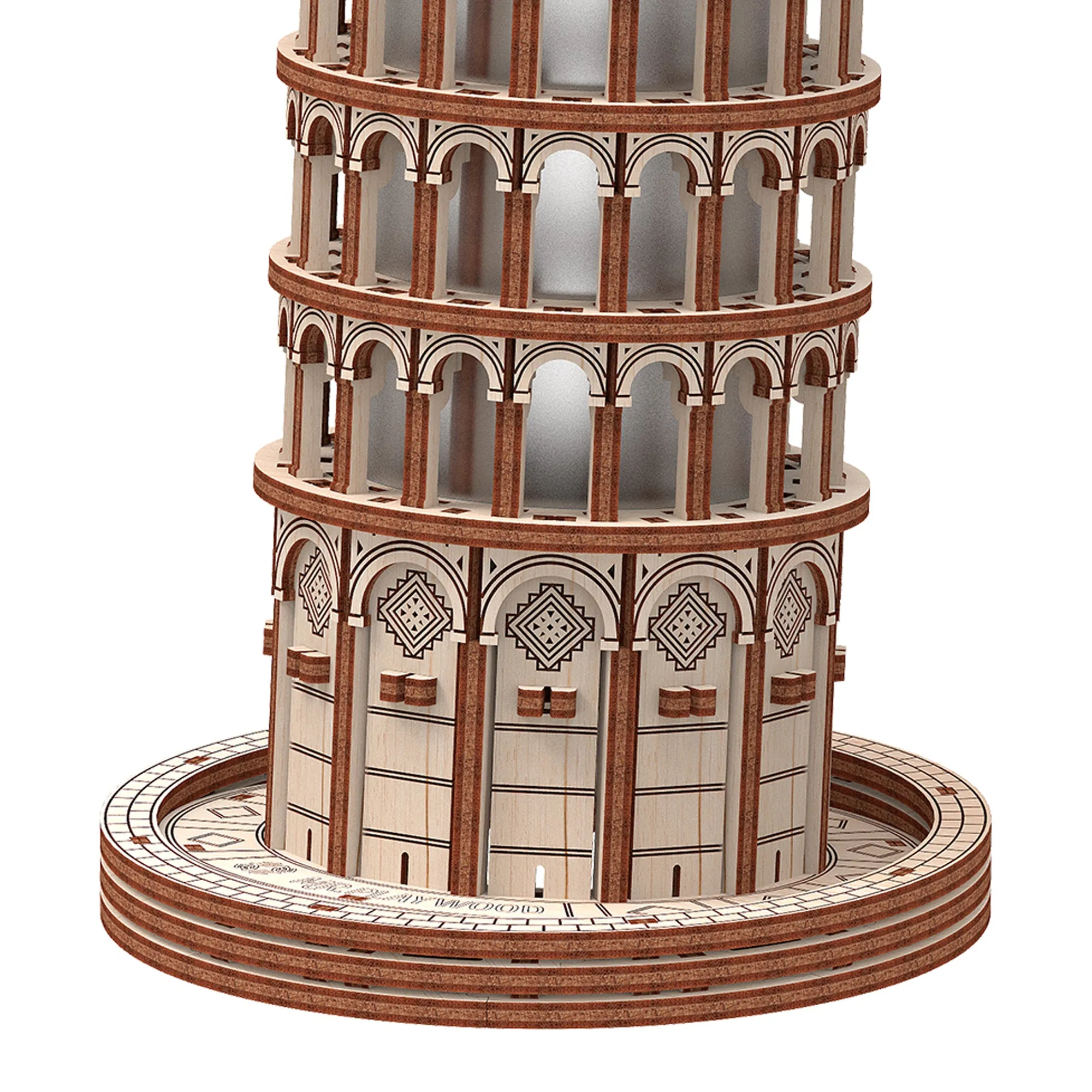 Mr.PLAYWOOD Leaning Tower of Pisa 3D Wooden STEM Puzzle Model