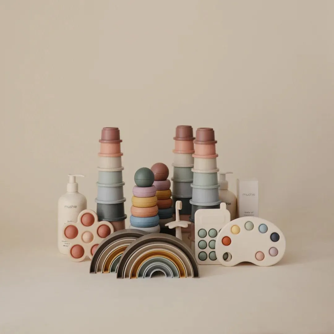 Mushie Paint Palette Press Toy - Multi