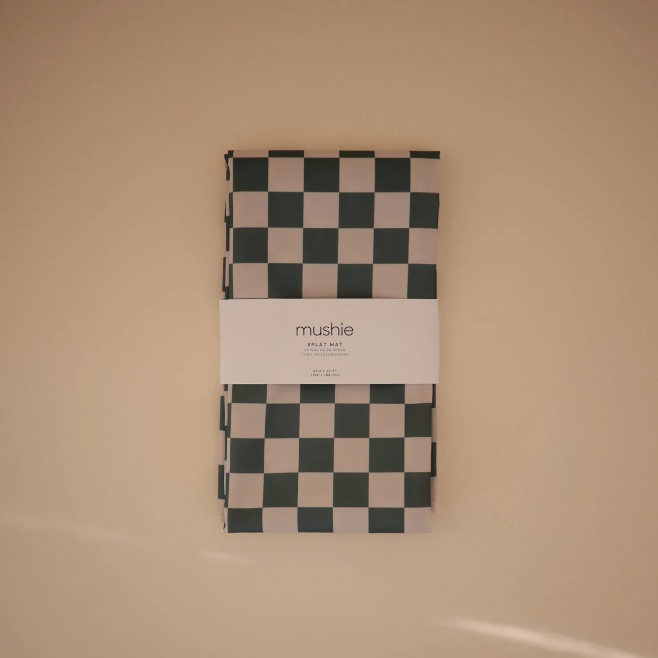 Mushie Splat Mat | Olive Check