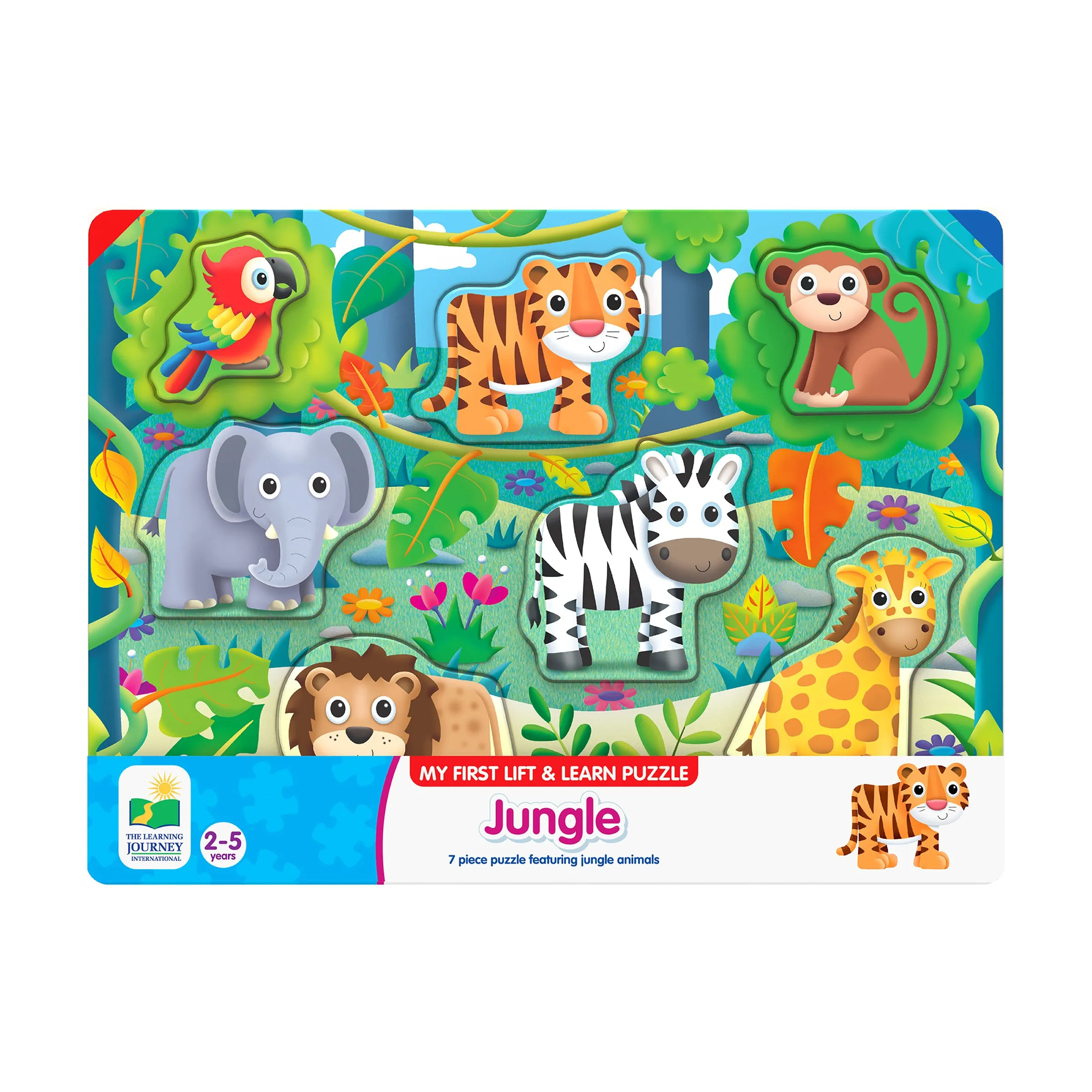 My First Lift & Learn Jungle Adventure Puzzle - 7 pc