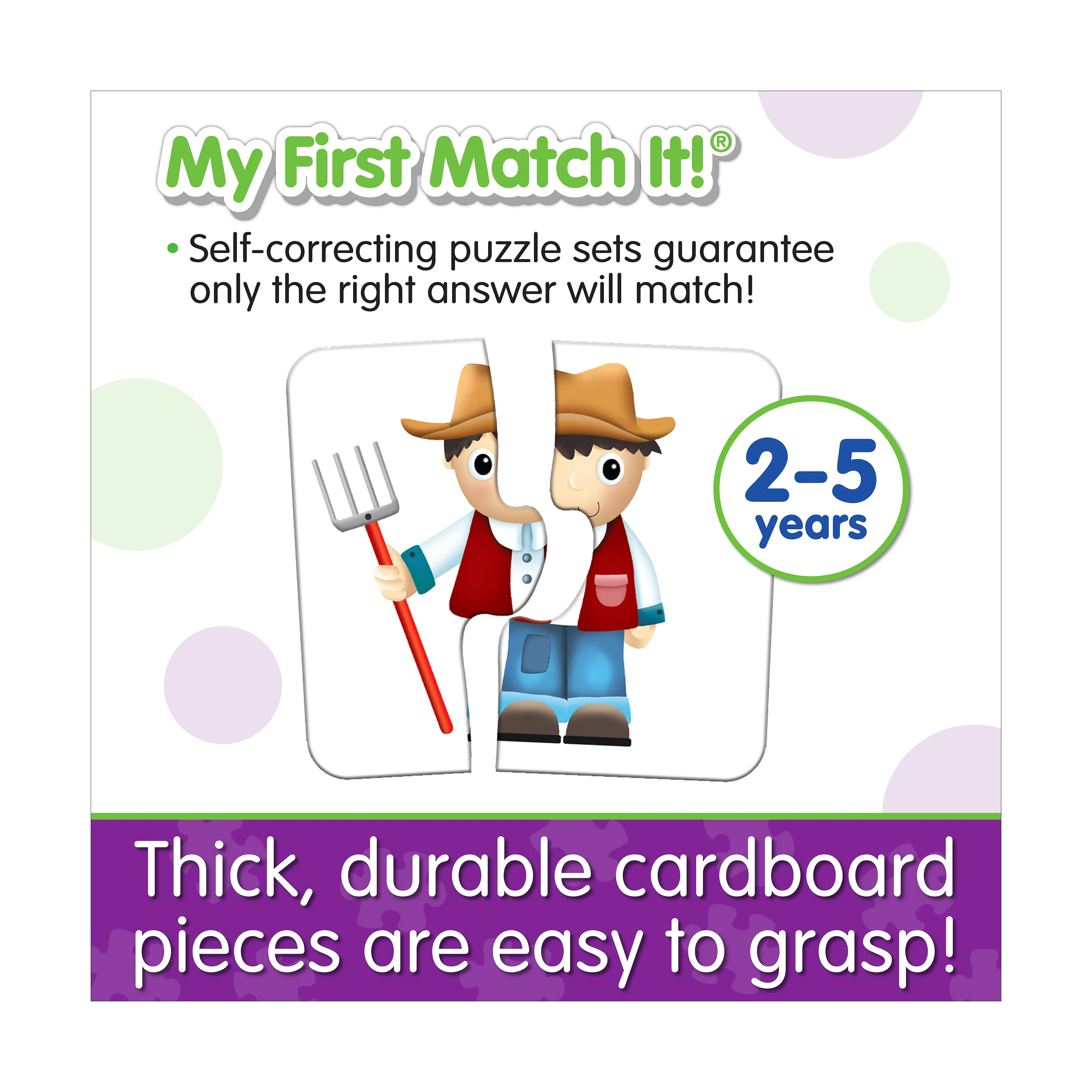 My First Match It! - On the Farm - Educational Puzzle Set