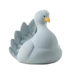 Natruba: Natural Rubber Bath Toy Peacock - Light Blue