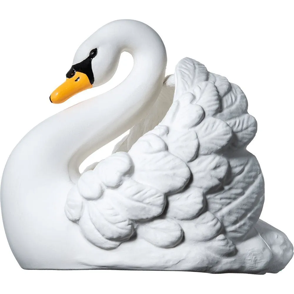 Natruba: Natural Rubber Large Bath Toy Swan - White