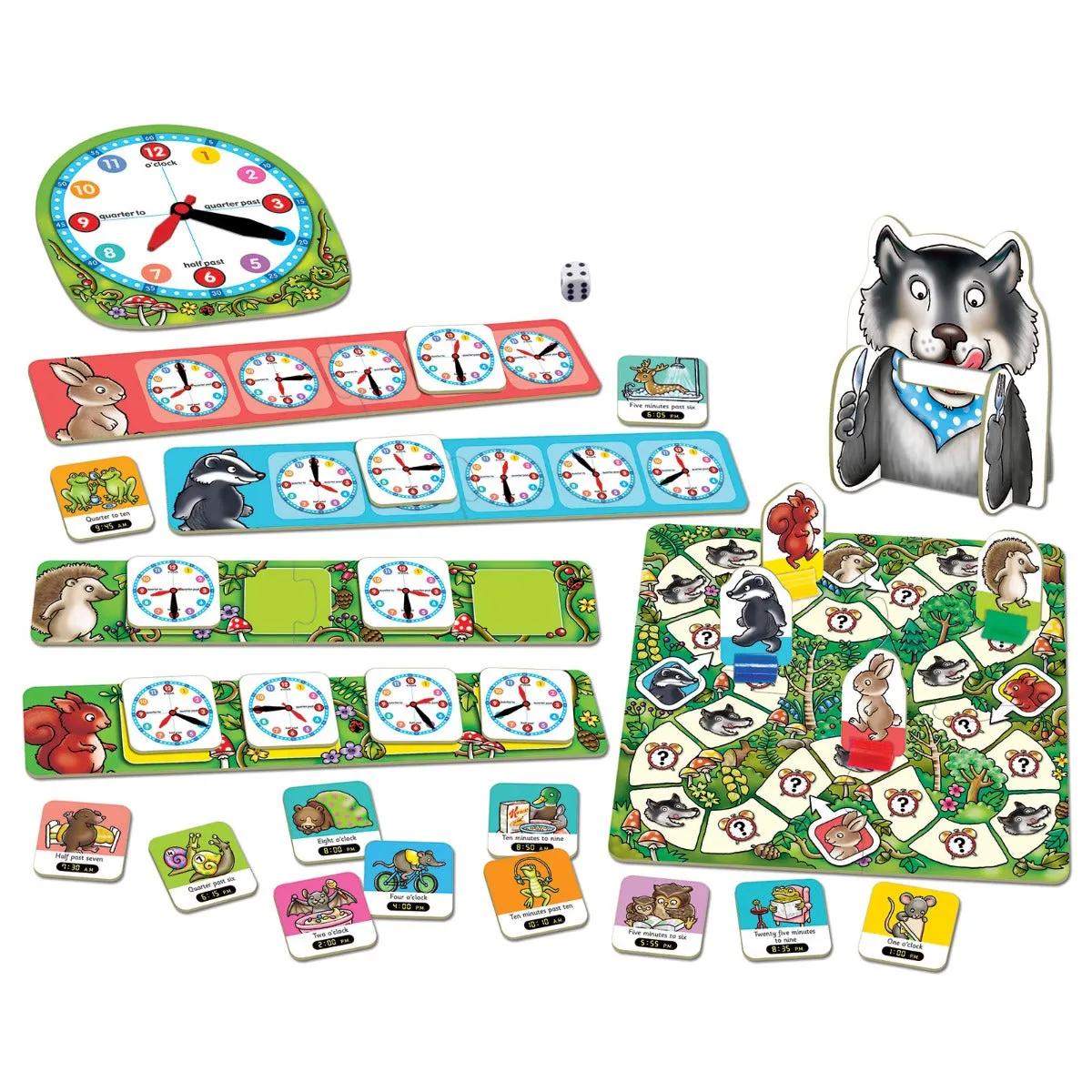 Orchard Toys 049 What's The Time, Mr. Wolf ? Wise - Kids Toys