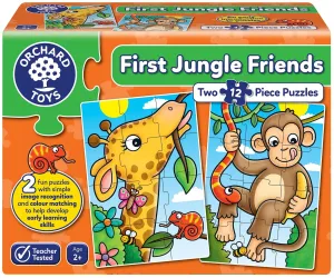 Orchard Toys 293 First Jungle Friends 12 Piece Puzzle Wise - Kids Toys