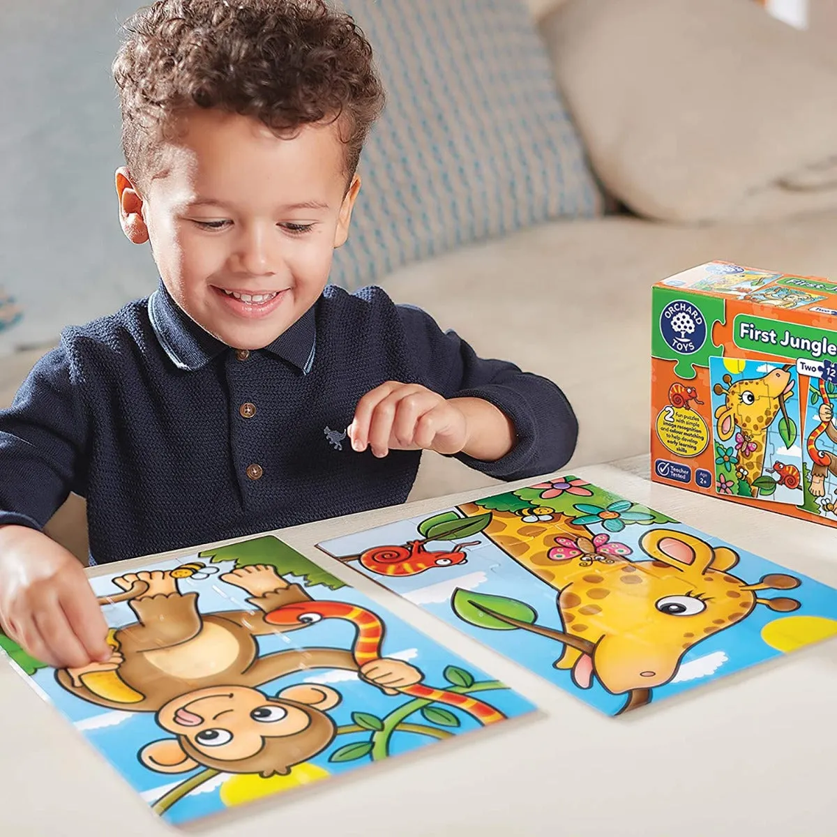 Orchard Toys 293 First Jungle Friends 12 Piece Puzzle Wise - Kids Toys