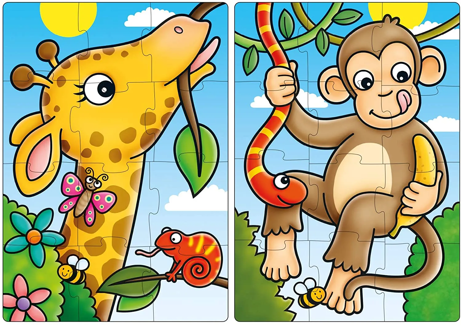 Orchard Toys 293 First Jungle Friends 12 Piece Puzzle Wise - Kids Toys
