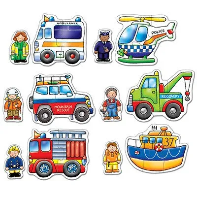 Orchard Toys First Puzzle - 2&3 Piece Rescue Squad Wise - Kids Toys
