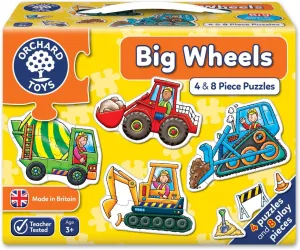 Orchard Toys First Puzzle - Big Wheels Jigsaw Puzzle Wise - Kids Toys