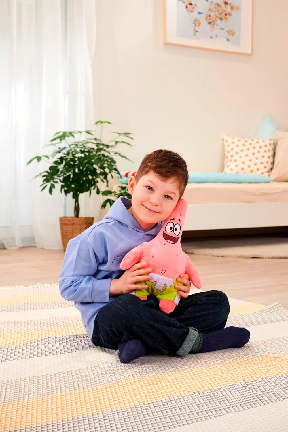 Patrick Star Plush - 35 cm Soft Toy with Recycled Filling, Ideal for Ages 0 