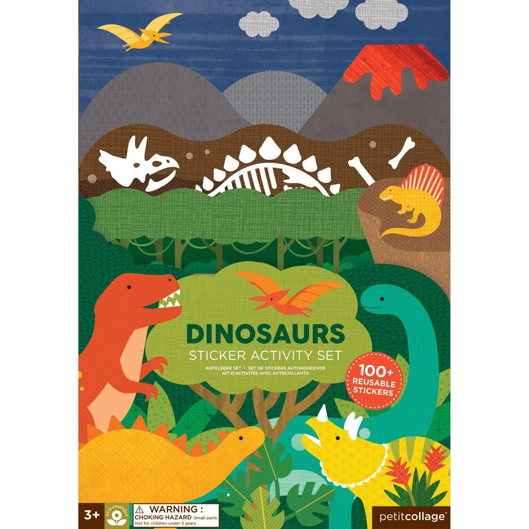 Petit Collage Stickers Book - Dino
