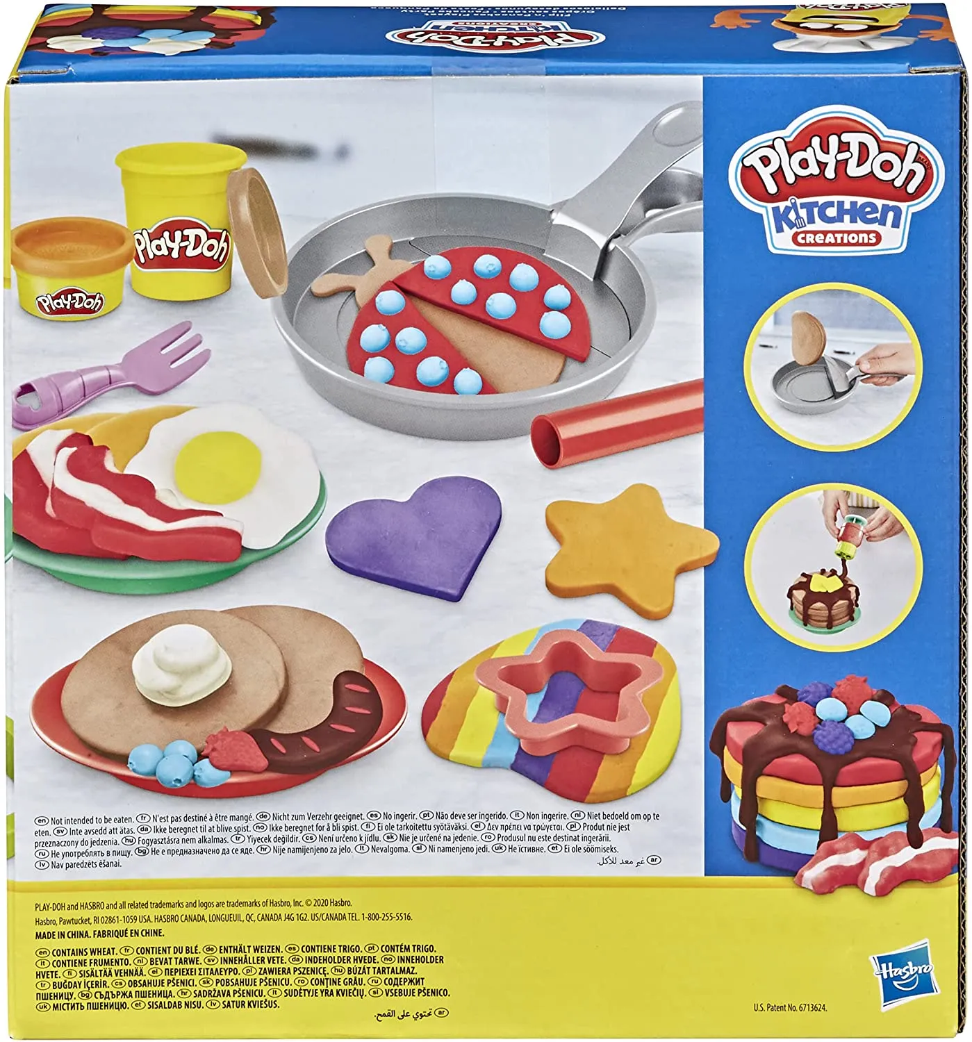 Play-Doh Kitchen Creations Flip 'n Pancakes Playset 14-Piece Breakfast Toy for Kids 3 Years