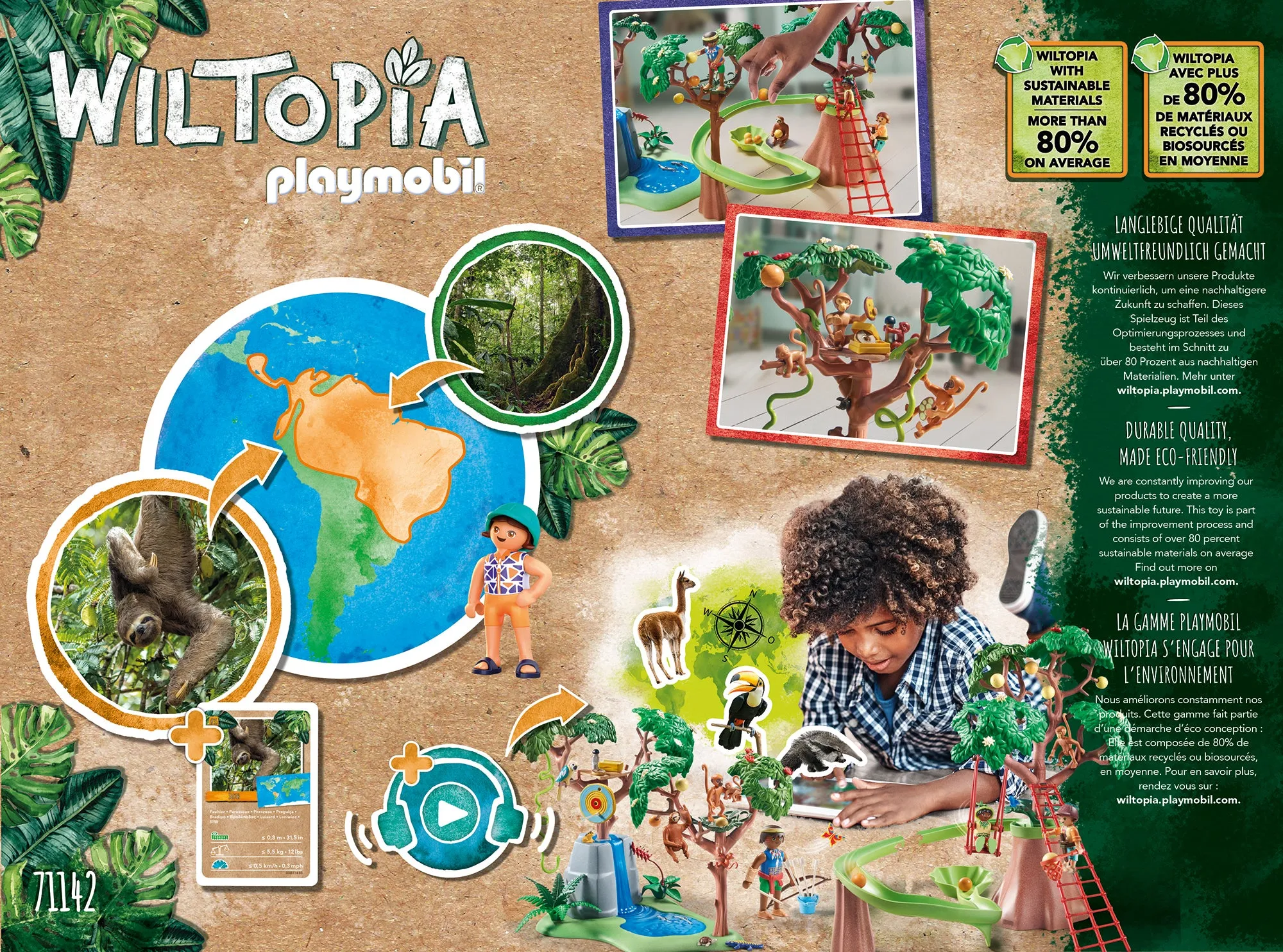 Playmobil 71142 Wiltopia- Tropical Jungle Playground Wise - Kids Toys