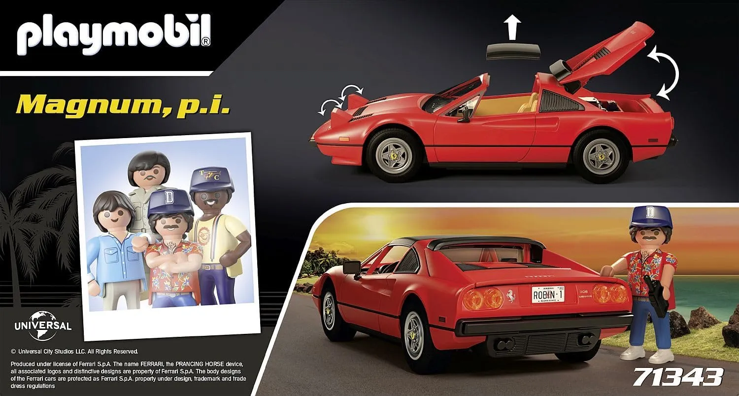 PLAYMOBIL 71343 Classic Car-Magnum p.i. Ferrari 308 Wise - Kids Toys