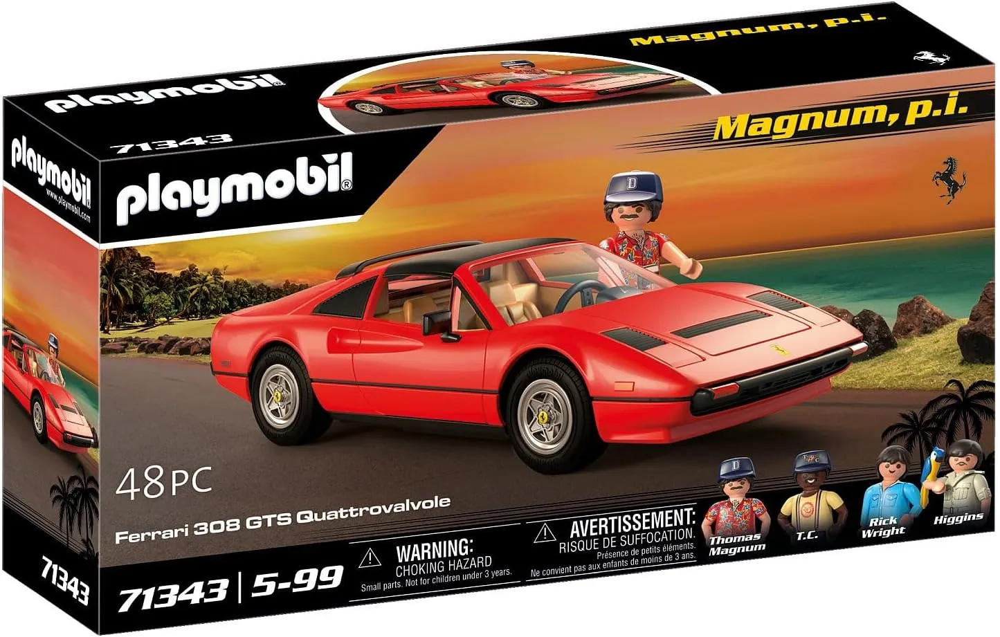 PLAYMOBIL 71343 Classic Car-Magnum p.i. Ferrari 308 Wise - Kids Toys