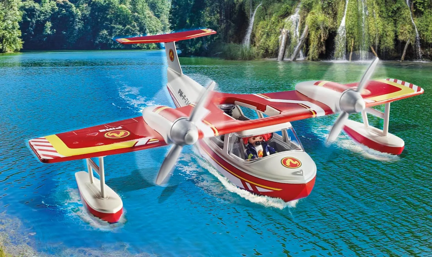 Playmobil 71463 Fire Firefighting plane with extinguishing function Wise - Kids Toys