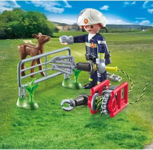 Playmobil 71467 Fire Firefighters Animal Rescue Wise - Kids Toys