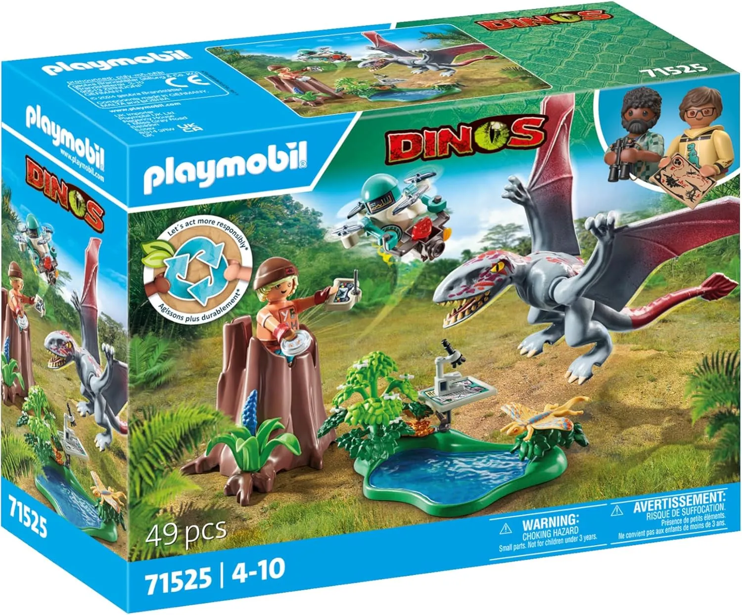 Playmobil 71525 Dinos Observatory for Dimorphodon Wise - Kids Toys