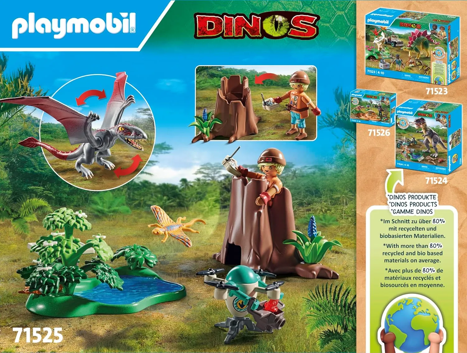 Playmobil 71525 Dinos Observatory for Dimorphodon Wise - Kids Toys