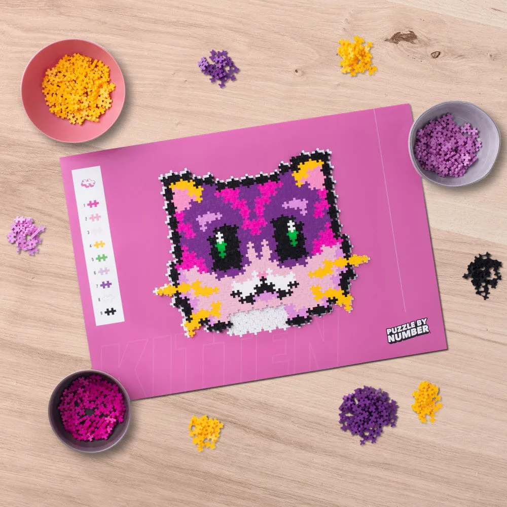 Plus-Plus Kitten Puzzle by Number - 500 Pc, Ages 5 