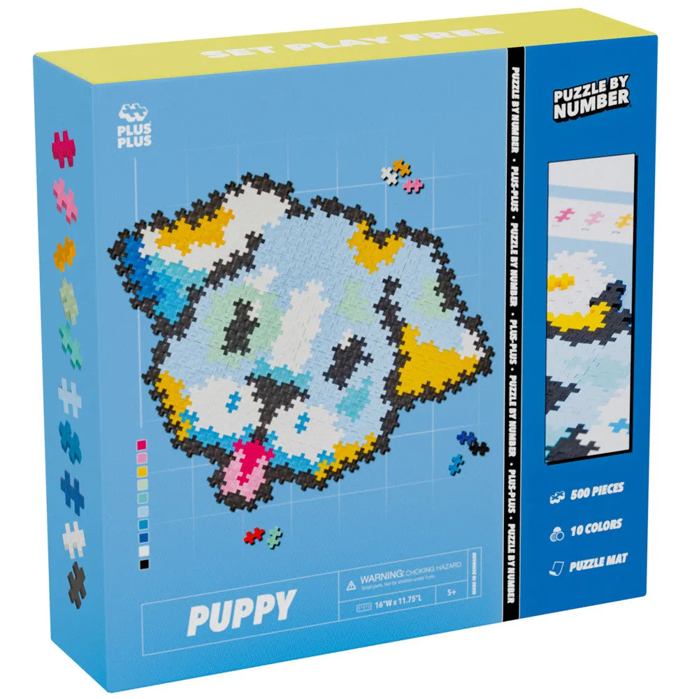 Plus-Plus Puzzle by Number Puppy - 500 Piece Construction Set for Kids Ages 5 