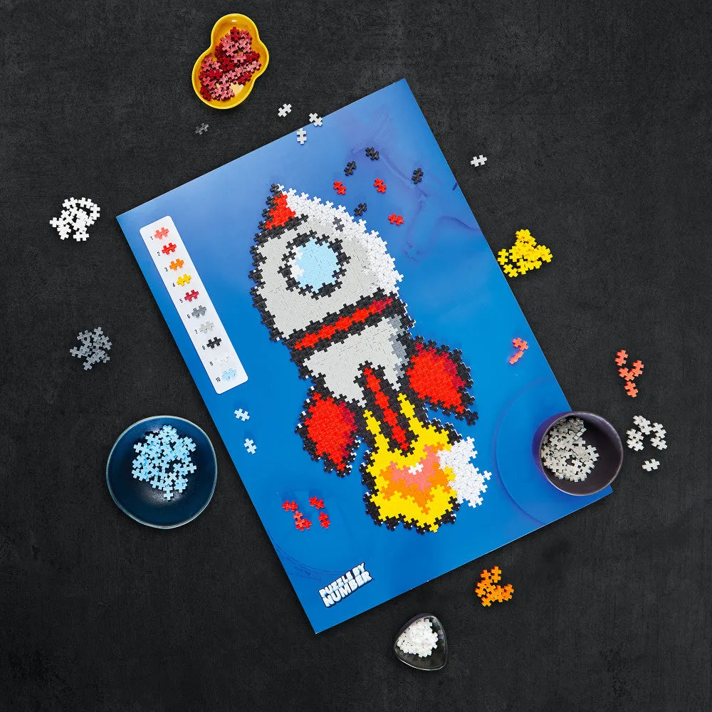 Plus-Plus Puzzle by Number Rocket - 500 Piece Creative Set for Kids Ages 5 