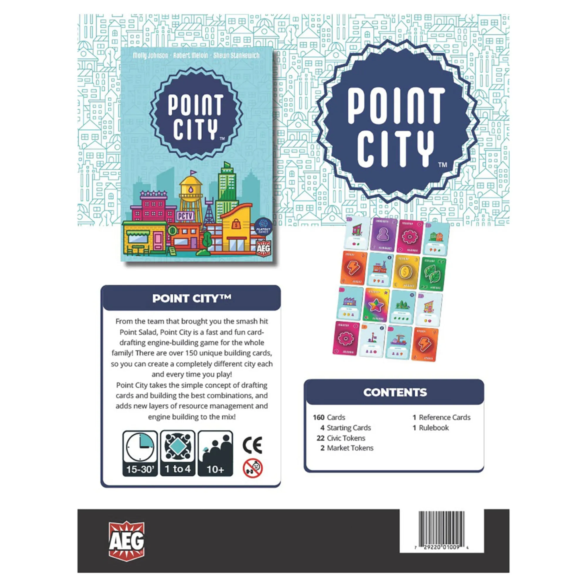 Point City - AEG Family Card Drafting and City Building Game
