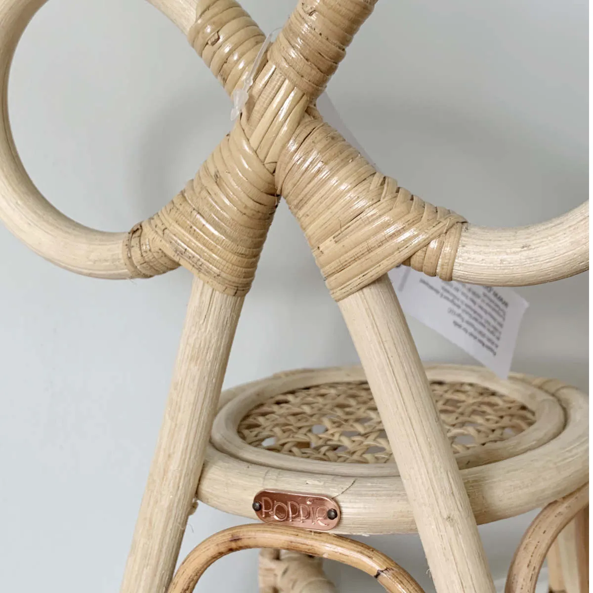Poppie Doll size Rattan Bow Chairs, Table