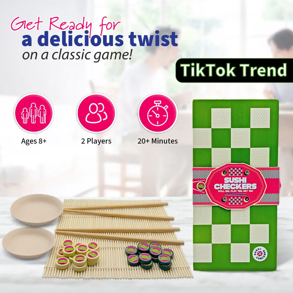 Project Genius Sushi Checkers & Sushi Making Strategy Game Set