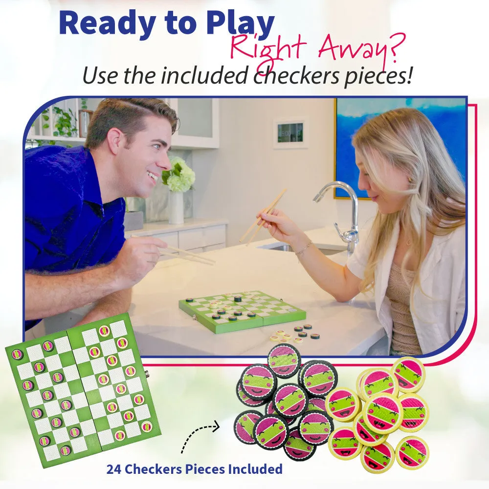 Project Genius Sushi Checkers & Sushi Making Strategy Game Set