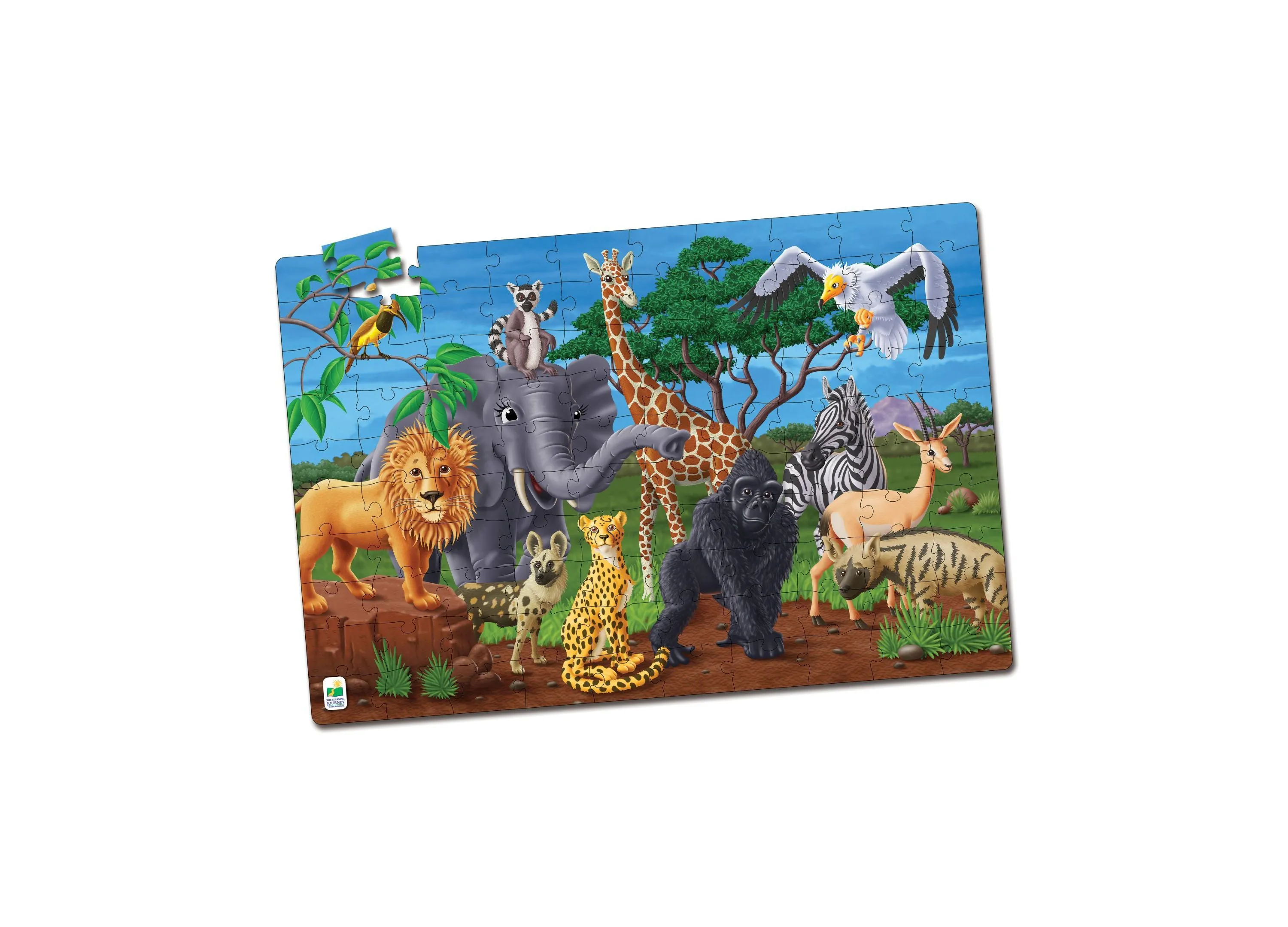 Puzzle Doubles! Glow in the Dark Wildlife Floor Puzzle – 100 pc