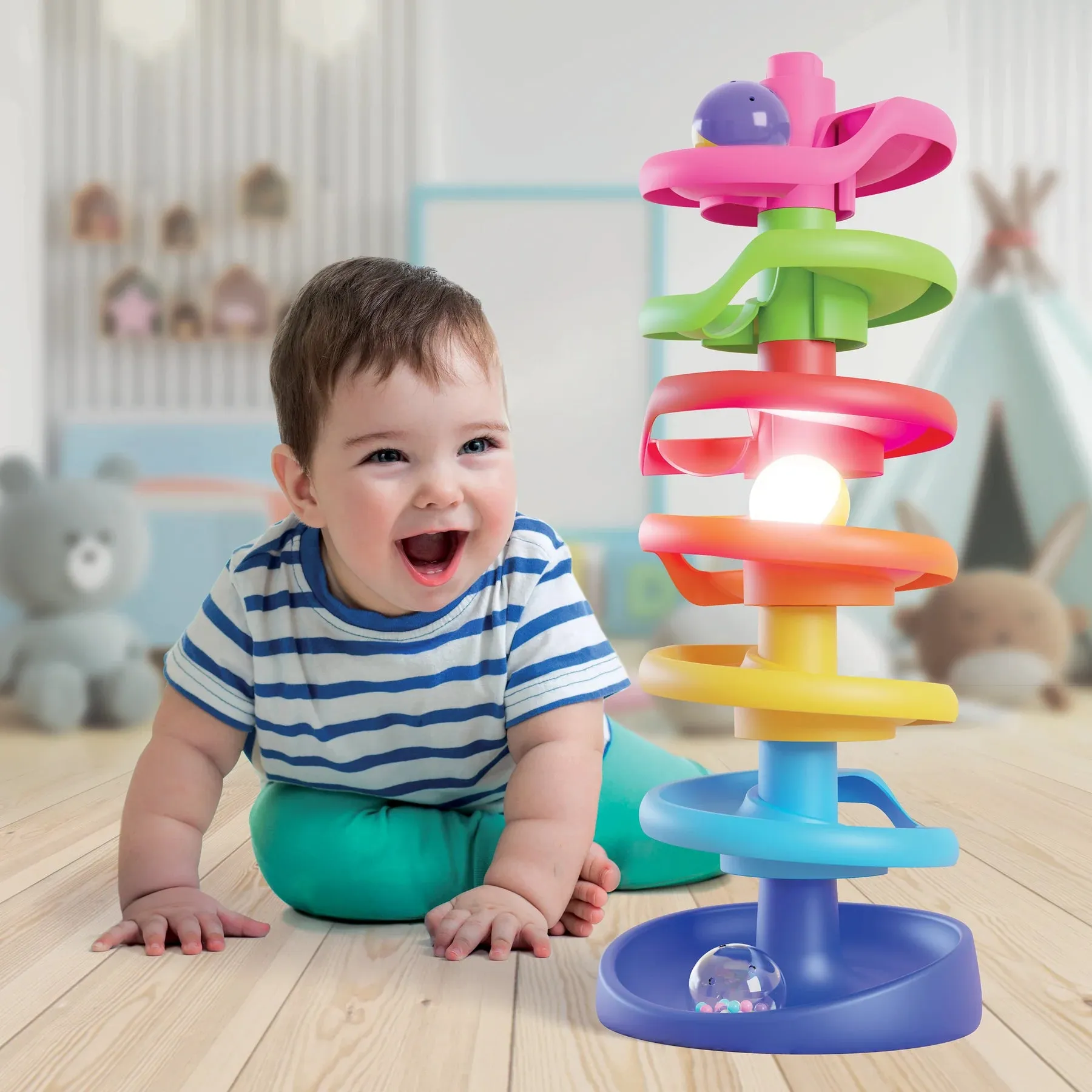 Quercetti 6499 Spiral Tower Brightball Wise - Kids Toys