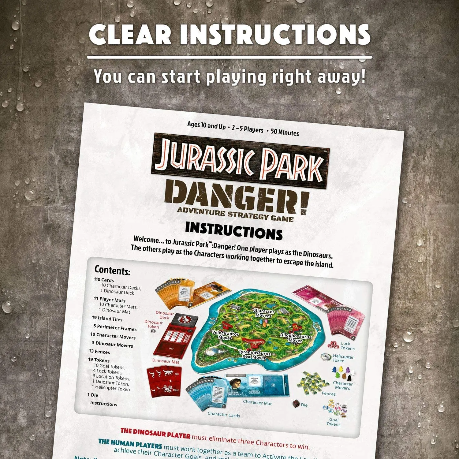 Ravensburger Jurassic Park Danger Adventure Strategy Game