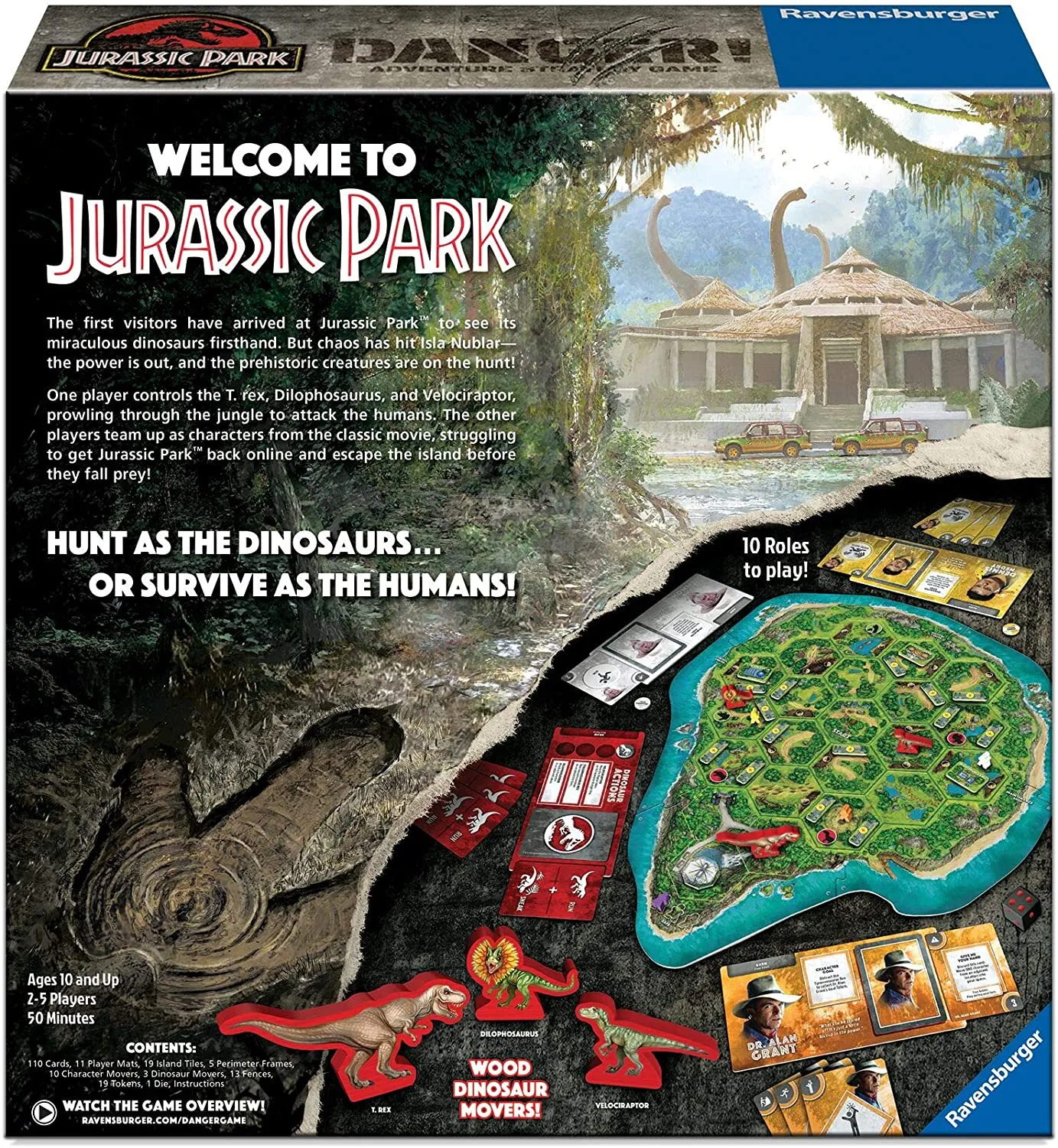 Ravensburger Jurassic Park Danger Adventure Strategy Game