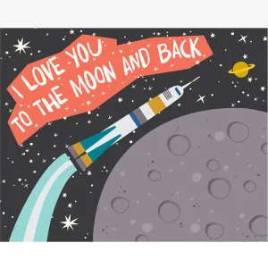 Rocket To the Moon Art Print, 11x 14