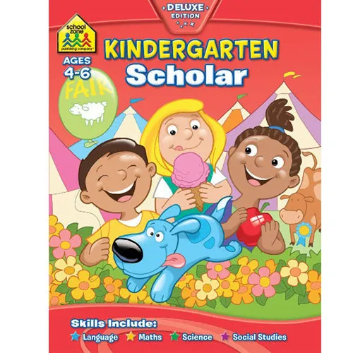 School Zone Scholar Deluxe Kindergarten Scholar Workbook
