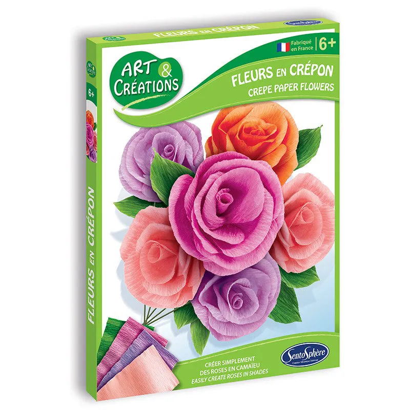 Sentosphère Art & Creations - Fleurs En Crepon - Roses