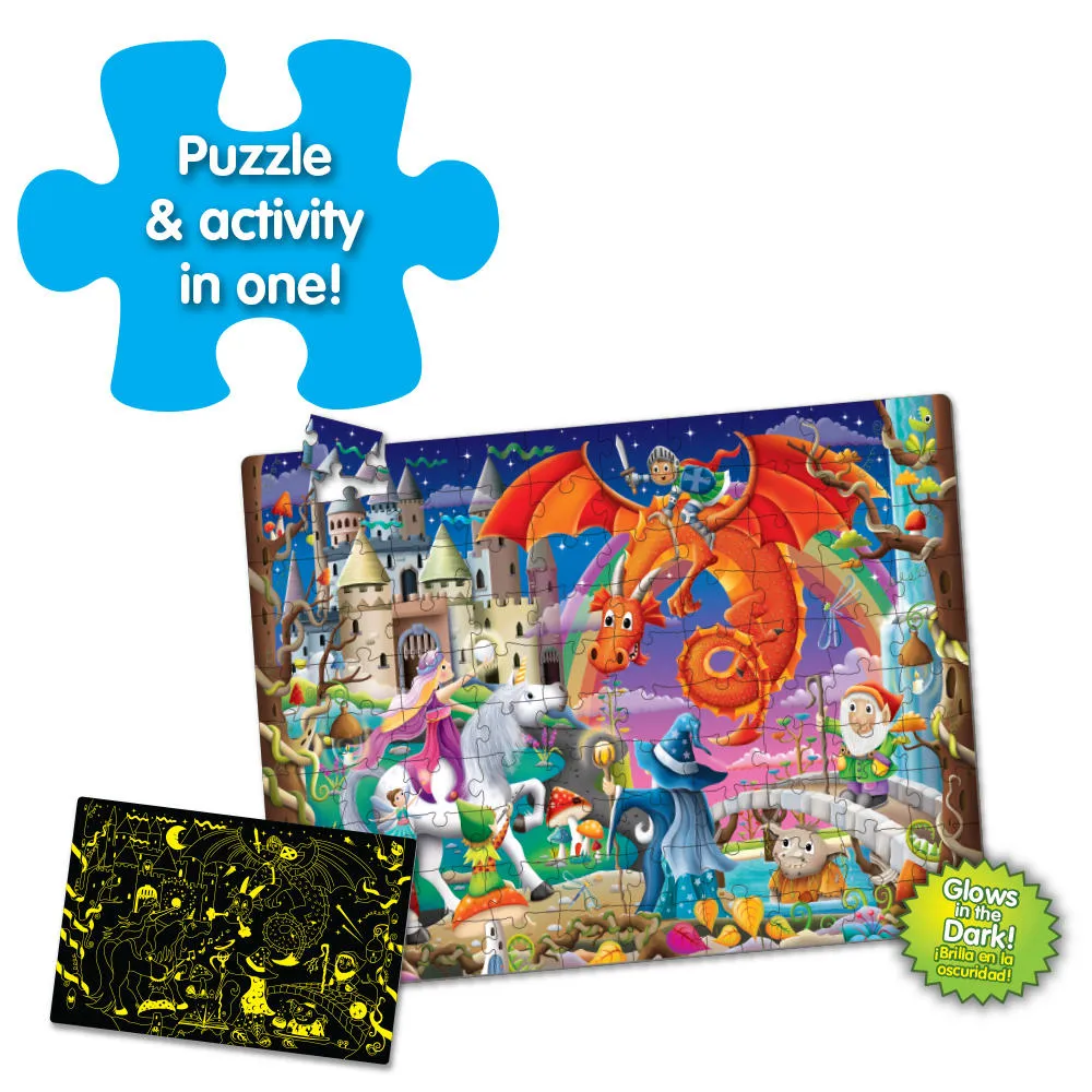 The Learning Journey 100 Piece Glow In The Dark Fantasy Floor Puzzle