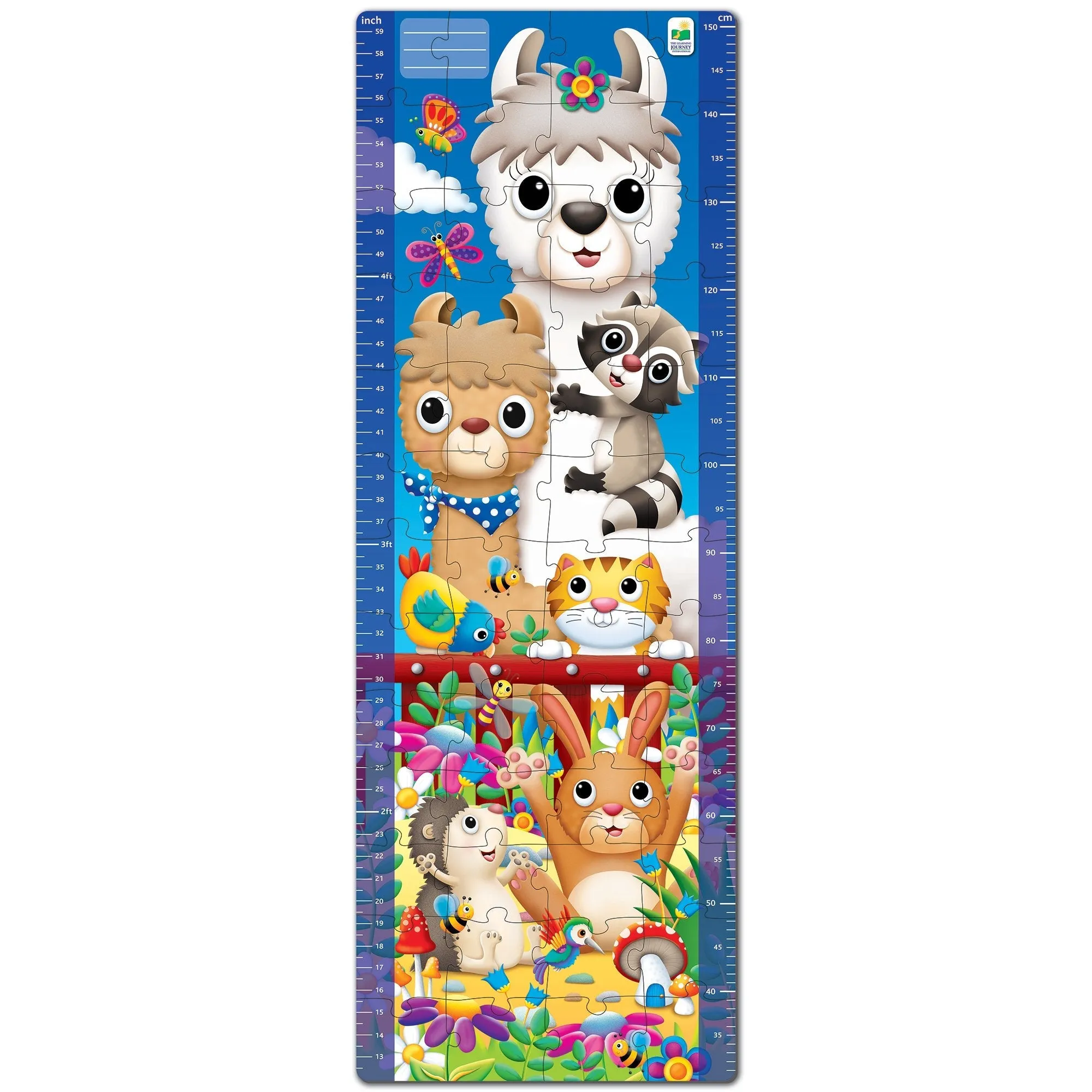 The Learning Journey 50 Piece Long & Tall Puzzle Animal Friends Growth Chart