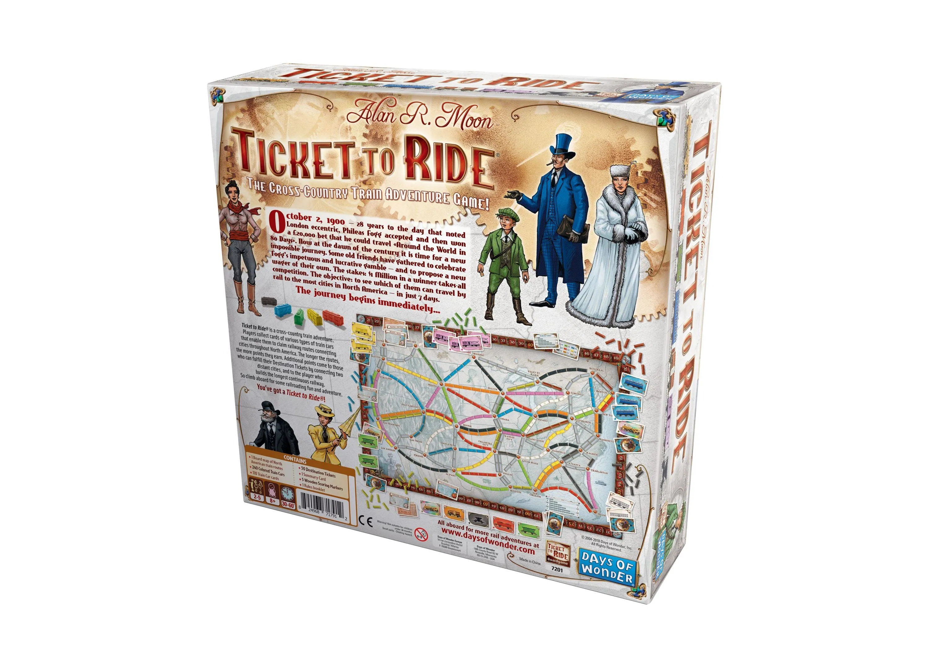 Ticket to Ride North American Adventure Board Game