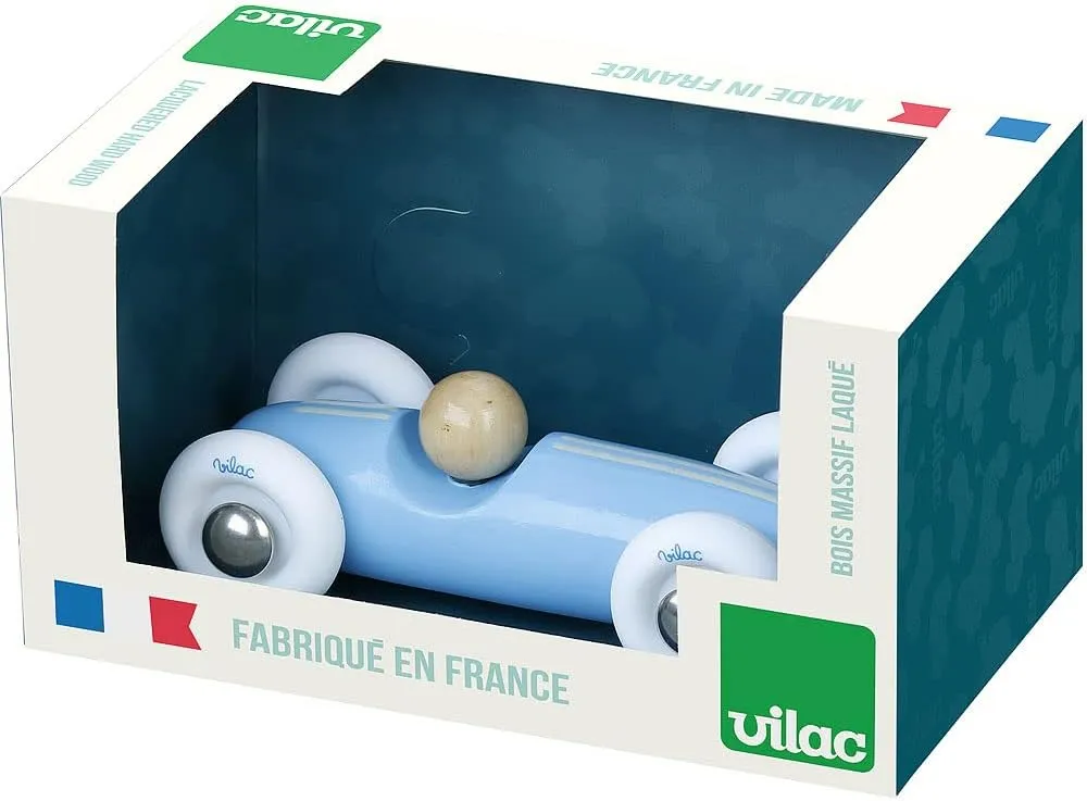Vilac 2342B Mini Grand prix vintage car L blue Wise - Kids Toys