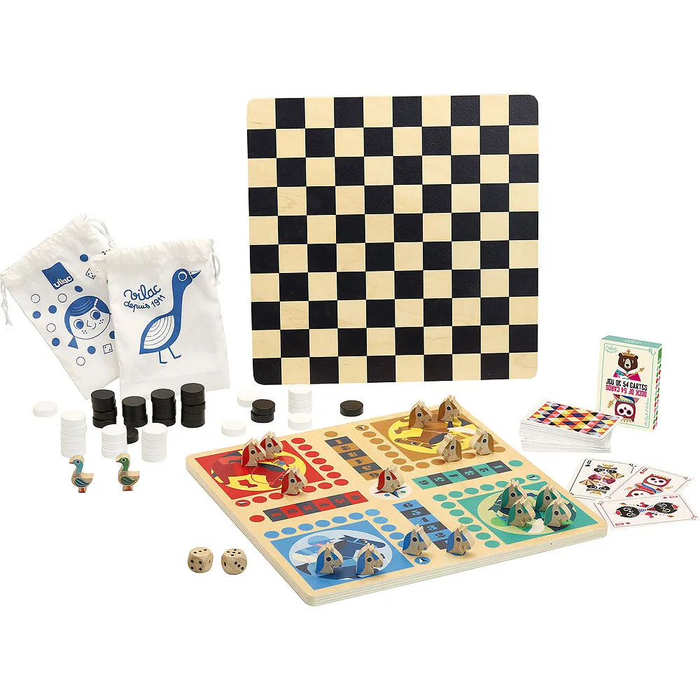 Vilac-7609-Arrhenius-Set-of-classic-board-games Wise - Kids Toys