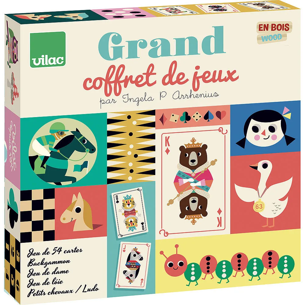 Vilac-7609-Arrhenius-Set-of-classic-board-games Wise - Kids Toys